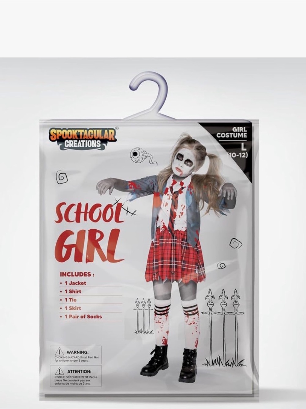 Spooktacular Creations School Girl Costume - Red Plaid